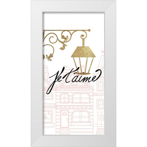 Paris Streets 2 White Modern Wood Framed Art Print by Allen, Kimberly
