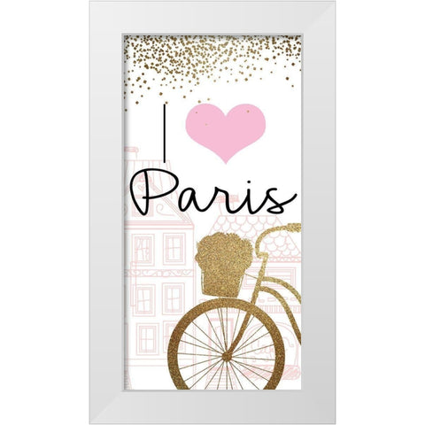 Paris Streets 3 V2 White Modern Wood Framed Art Print by Allen, Kimberly