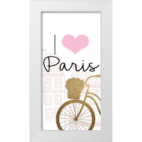 Paris Streets 3 White Modern Wood Framed Art Print by Allen, Kimberly