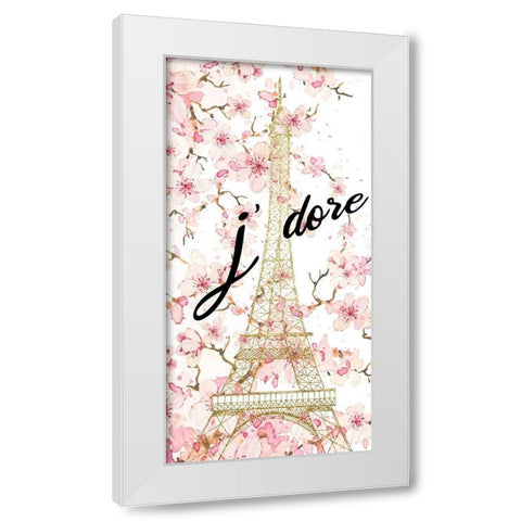 Jadore Blossoms V2 White Modern Wood Framed Art Print by Allen, Kimberly