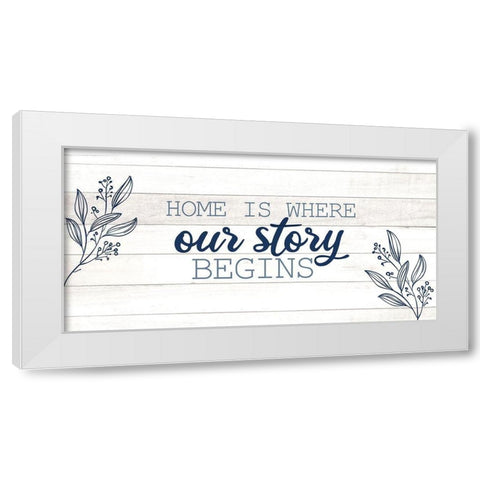 Our Story White Modern Wood Framed Art Print by Allen, Kimberly