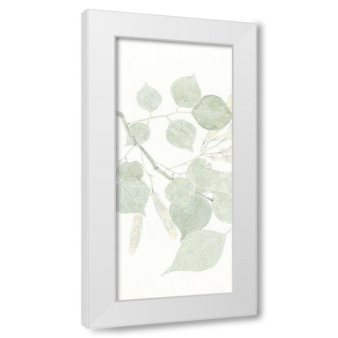 Soft Leaves 1 White Modern Wood Framed Art Print by Allen, Kimberly