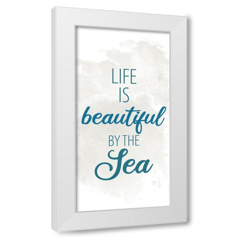 By the Sea 1 White Modern Wood Framed Art Print by Allen, Kimberly