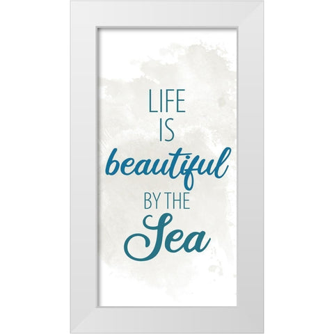 By the Sea 1 White Modern Wood Framed Art Print by Allen, Kimberly
