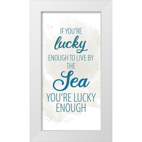 By the Sea 6 White Modern Wood Framed Art Print by Allen, Kimberly