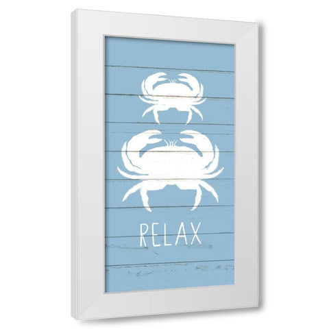 Eat Sleep Beach 1 White Modern Wood Framed Art Print by Allen, Kimberly