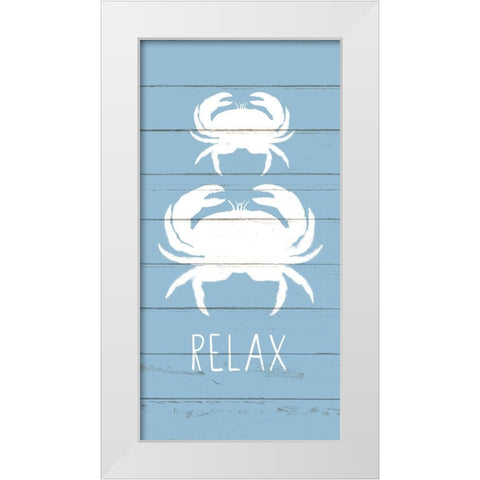 Eat Sleep Beach 1 White Modern Wood Framed Art Print by Allen, Kimberly