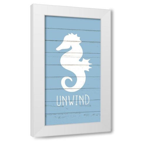 Eat Sleep Beach 6 White Modern Wood Framed Art Print by Allen, Kimberly