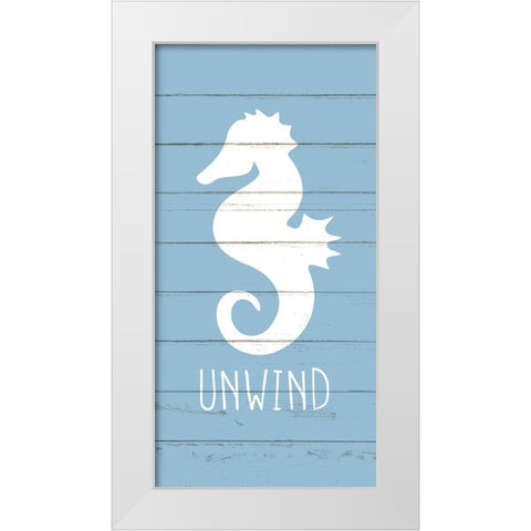 Eat Sleep Beach 6 White Modern Wood Framed Art Print by Allen, Kimberly