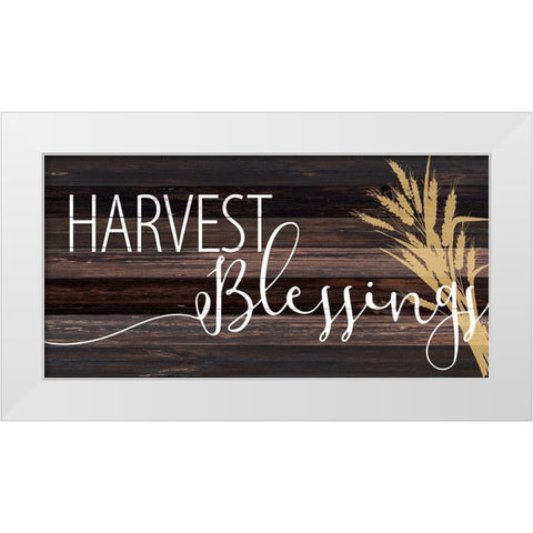 Harvest Blessings White Modern Wood Framed Art Print by Allen, Kimberly