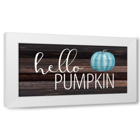 Hello Pumpkin White Modern Wood Framed Art Print by Allen, Kimberly