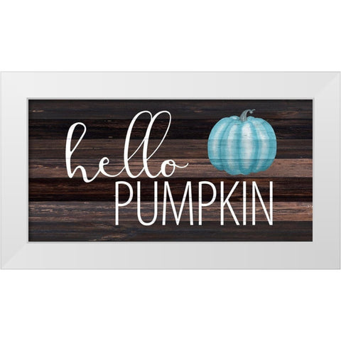 Hello Pumpkin White Modern Wood Framed Art Print by Allen, Kimberly