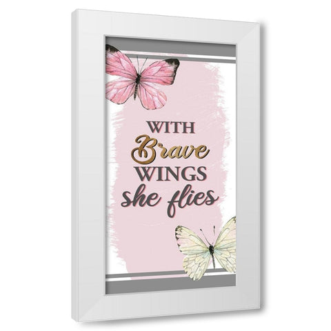 Wings 1 White Modern Wood Framed Art Print by Allen, Kimberly