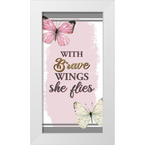 Wings 1 White Modern Wood Framed Art Print by Allen, Kimberly