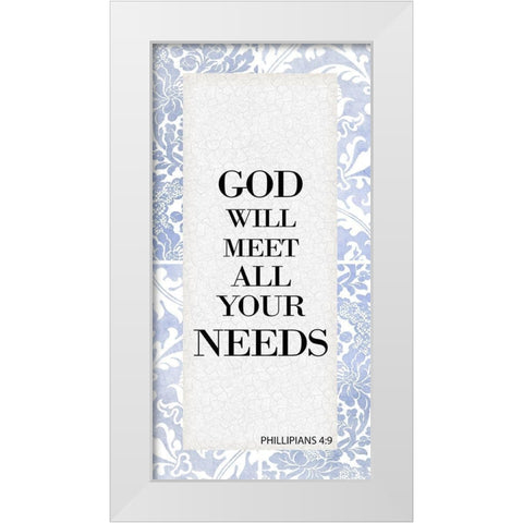 God Will 3 White Modern Wood Framed Art Print by Allen, Kimberly