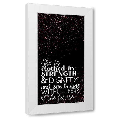 Strength Rose 1 White Modern Wood Framed Art Print by Allen, Kimberly
