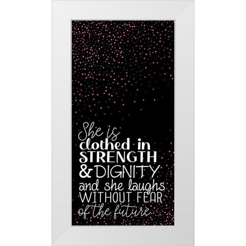 Strength Rose 1 White Modern Wood Framed Art Print by Allen, Kimberly