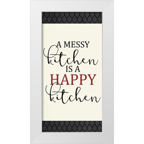 Happy Kitchen 1 White Modern Wood Framed Art Print by Allen, Kimberly