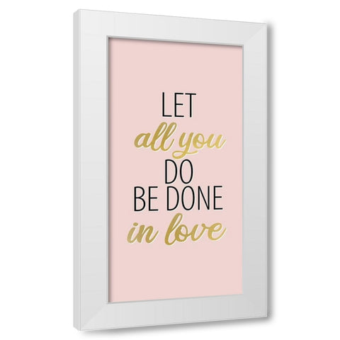 All 1 White Modern Wood Framed Art Print by Allen, Kimberly