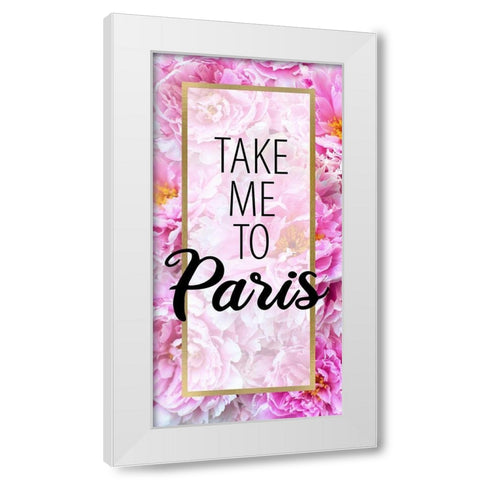 Paris Peonies 2 White Modern Wood Framed Art Print by Allen, Kimberly