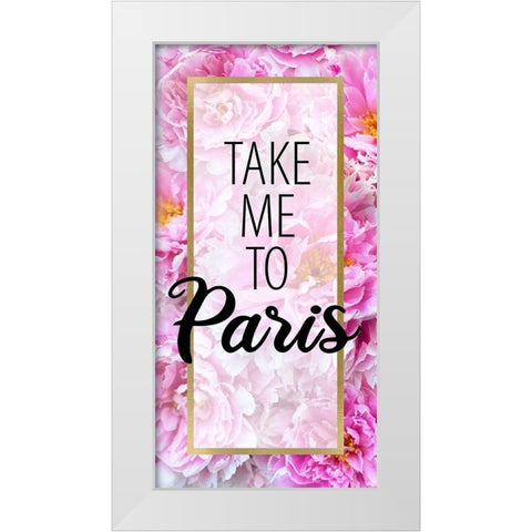 Paris Peonies 2 White Modern Wood Framed Art Print by Allen, Kimberly