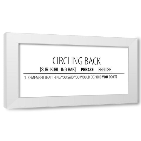 Circling Back White Modern Wood Framed Art Print by Allen, Kimberly