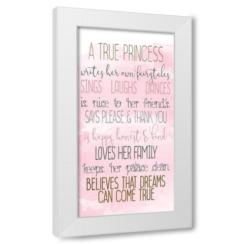 Always Princess 6 White Modern Wood Framed Art Print by Allen, Kimberly