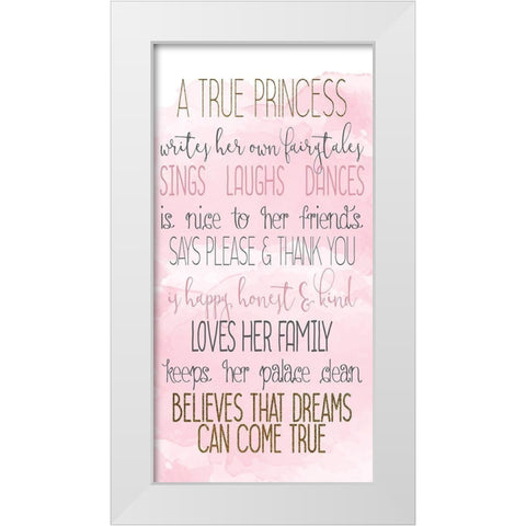 Always Princess 6 White Modern Wood Framed Art Print by Allen, Kimberly