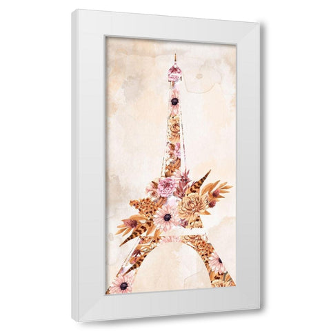 Paris Fall Blooms 1 White Modern Wood Framed Art Print by Allen, Kimberly