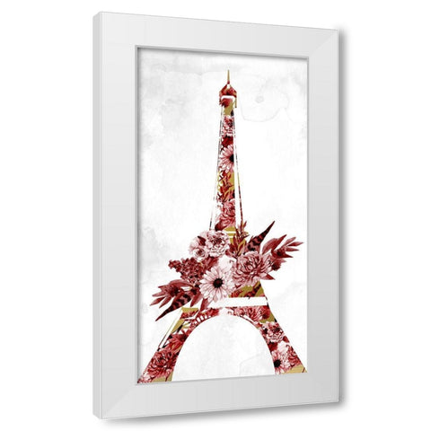 Paris Fall Blooms 1 v2 White Modern Wood Framed Art Print by Allen, Kimberly