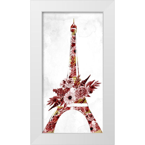 Paris Fall Blooms 1 v2 White Modern Wood Framed Art Print by Allen, Kimberly
