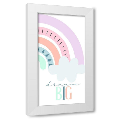 Follow 6 White Modern Wood Framed Art Print by Allen, Kimberly