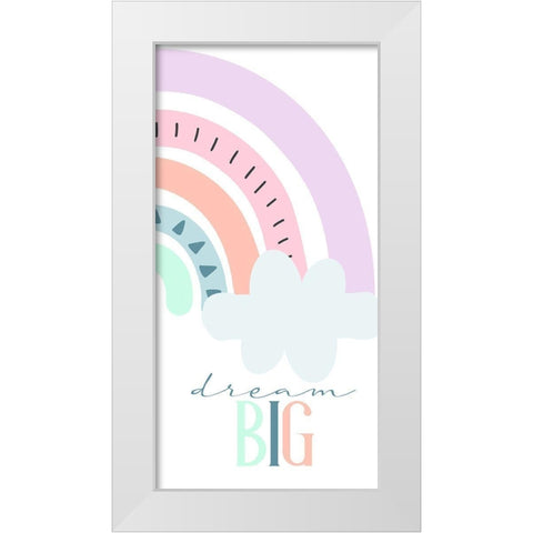 Follow 6 White Modern Wood Framed Art Print by Allen, Kimberly