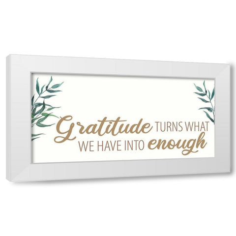 KA-RN-Enough White Modern Wood Framed Art Print by Allen, Kimberly