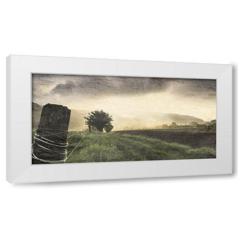 Sunset Farm White Modern Wood Framed Art Print by Allen, Kimberly