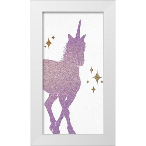 Unicorn Gems 1 White Modern Wood Framed Art Print by Allen, Kimberly