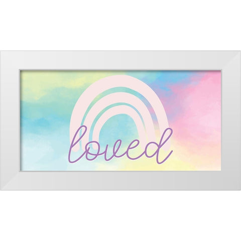 Loved Rainbow White Modern Wood Framed Art Print by Allen, Kimberly