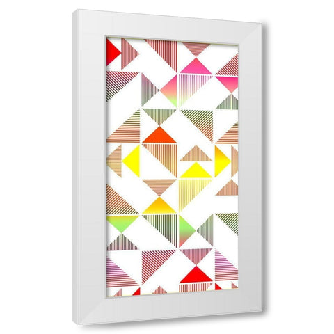 Triangle Panel 1 V2 White Modern Wood Framed Art Print by Allen, Kimberly