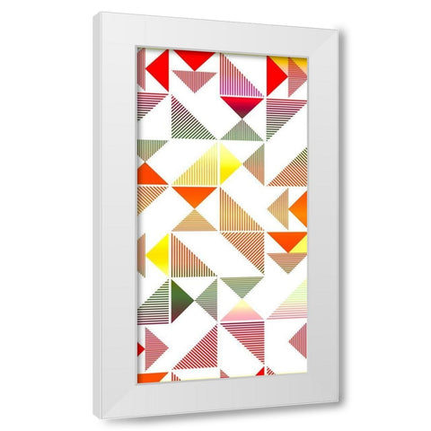 Triangle Panel 2 V2 White Modern Wood Framed Art Print by Allen, Kimberly