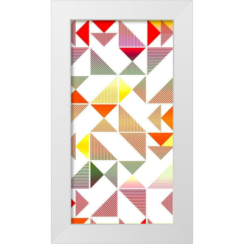 Triangle Panel 2 V2 White Modern Wood Framed Art Print by Allen, Kimberly