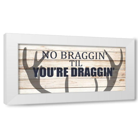 No Braggin White Modern Wood Framed Art Print by Allen, Kimberly