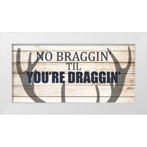 No Braggin White Modern Wood Framed Art Print by Allen, Kimberly