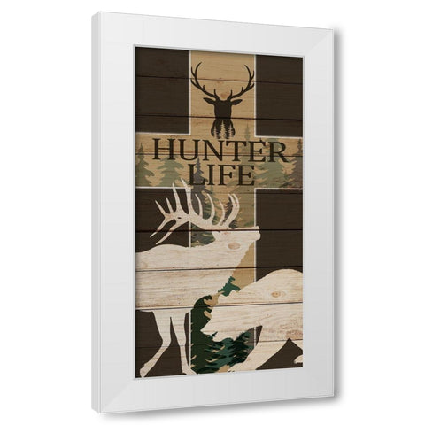 Hunter Life White Modern Wood Framed Art Print by Allen, Kimberly