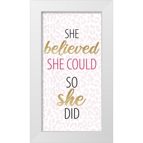 Believe Sparkle 1 White Modern Wood Framed Art Print by Allen, Kimberly