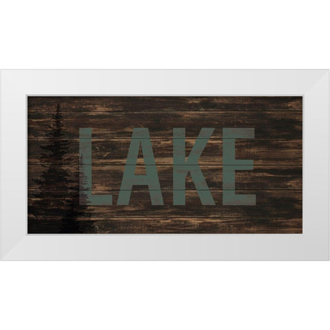 Lake Lodge 1 White Modern Wood Framed Art Print by Allen, Kimberly