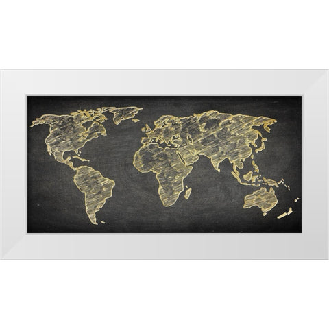 The World White Modern Wood Framed Art Print by Allen, Kimberly