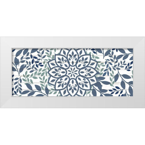 Mandala Leaves 1 White Modern Wood Framed Art Print by Allen, Kimberly