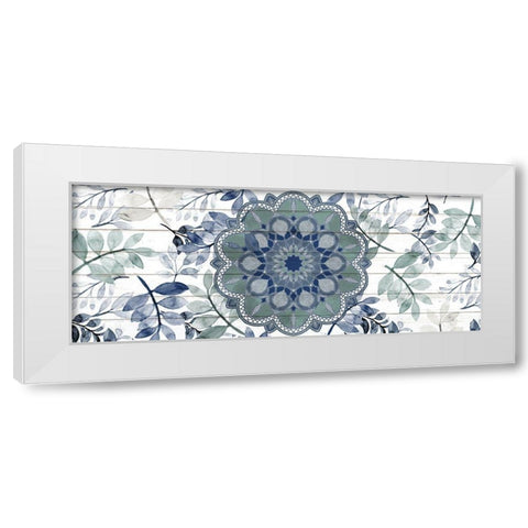 Mandala Leaves 2 White Modern Wood Framed Art Print by Allen, Kimberly