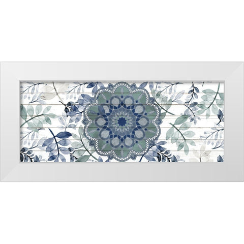 Mandala Leaves 2 White Modern Wood Framed Art Print by Allen, Kimberly