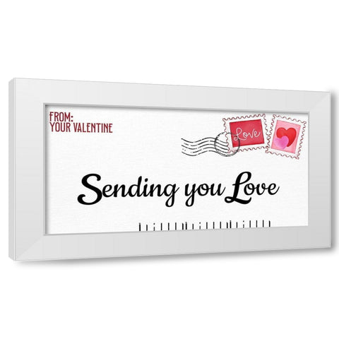 Sending You Love White Modern Wood Framed Art Print by Allen, Kimberly